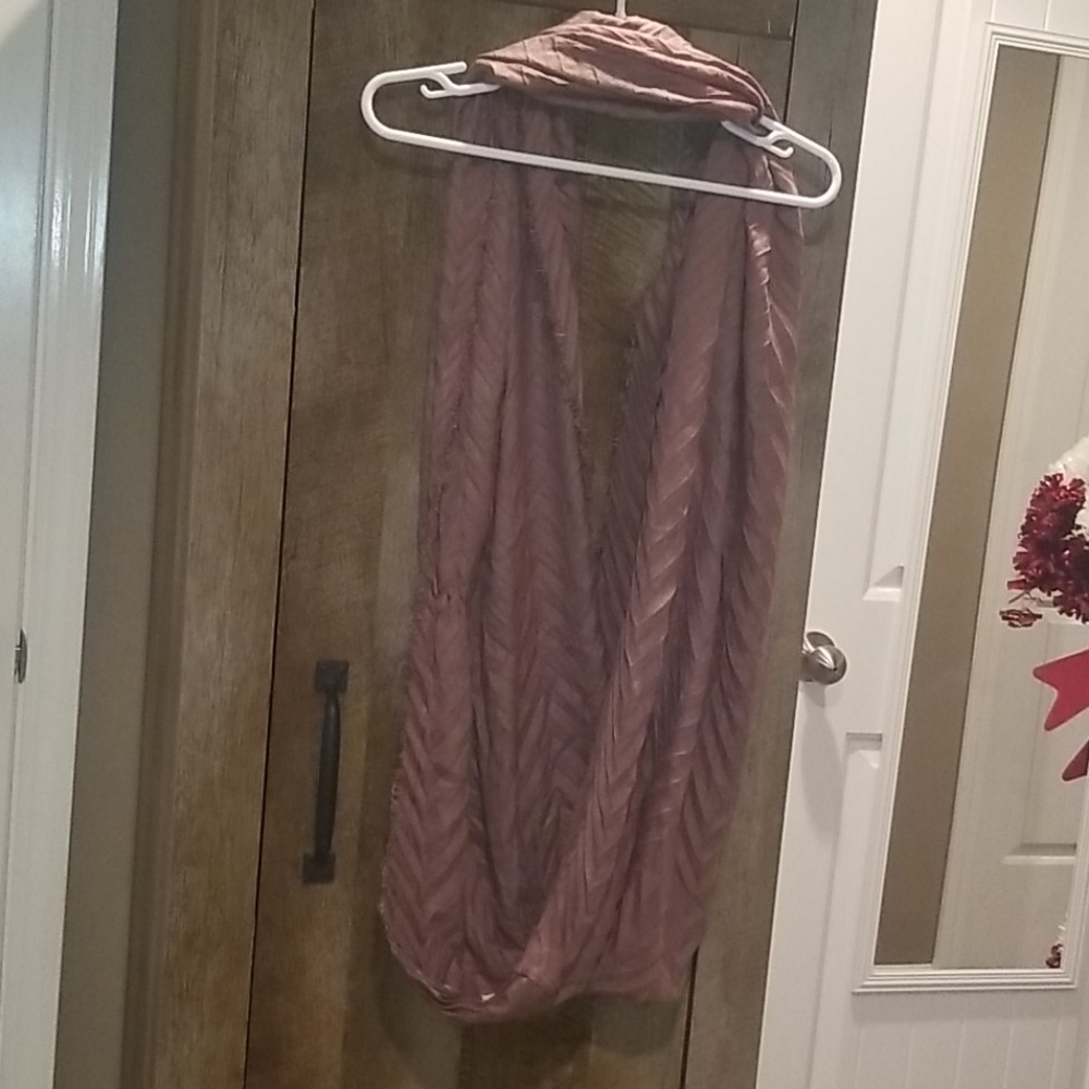 Brown infinity scarf